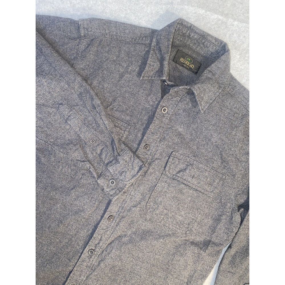 Red Head Gray Men's Shirt Size Medium  ‎  100% Cotton
